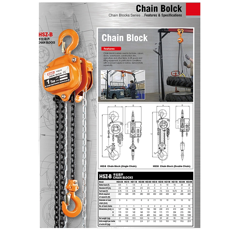 Factory Price Manual Crane Chain Hook Block 3ton