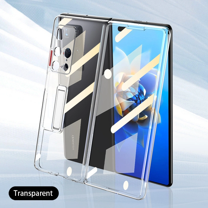 New Slim Transparent with Magnetic Holder Fold Fine Hole PC Phone Case for Huawei Mate X2