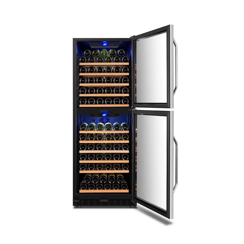 380L puertas dobles, compresor de zona doble ventilador enfriador de vino