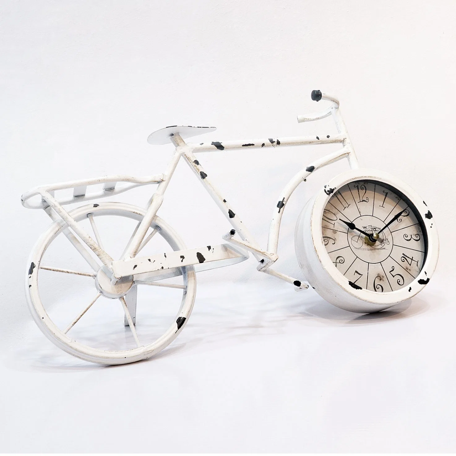 Small Metal Desk Table Clock Bike Design Clock