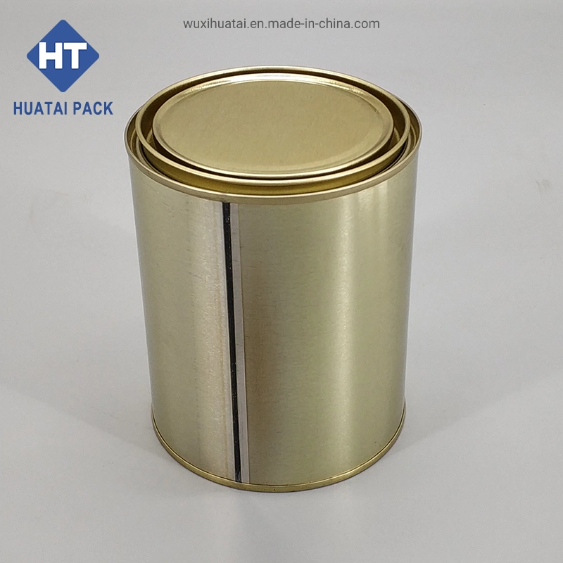 105*130mm Metal Paint Tin Can Size, 1L Round Tinplate Can