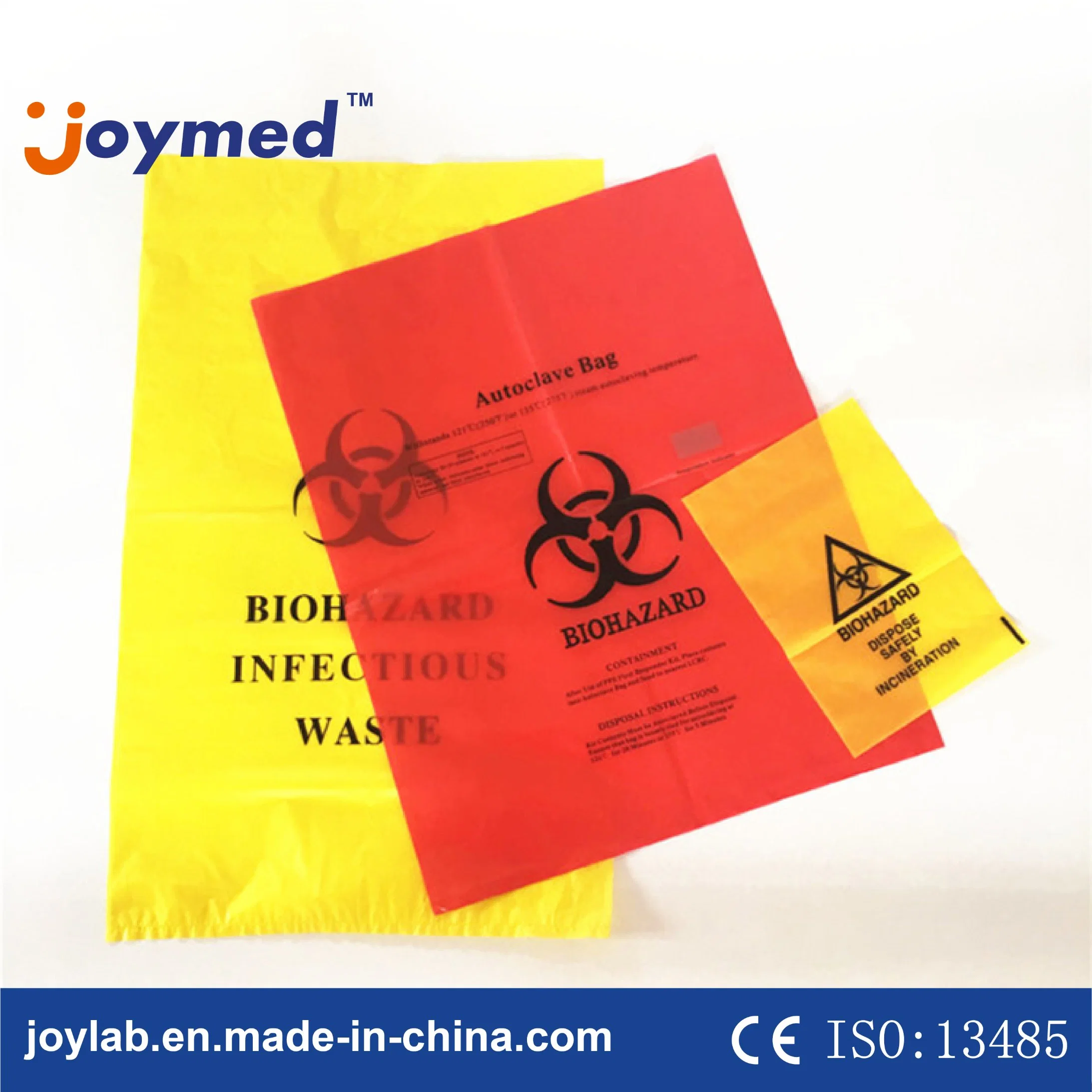 Wholesale/Supplier HDPE Autoclave Bio Medic Waste Biohazard Yellow Flat Bag