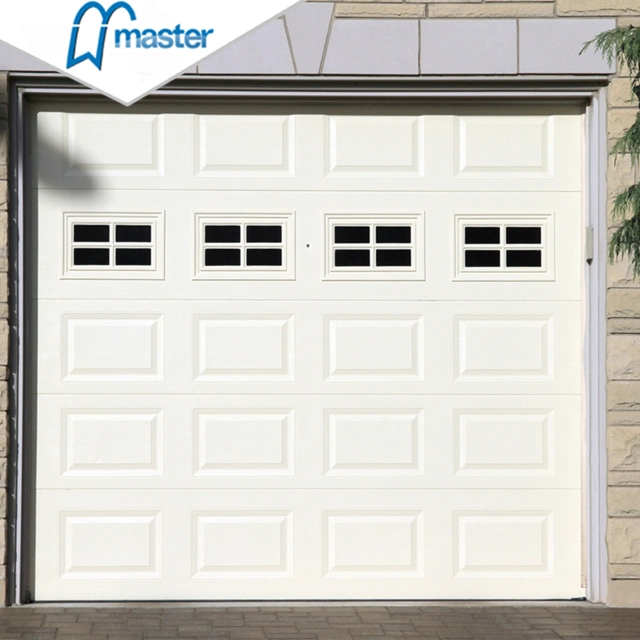 Chain Hoist Insulated Steel Overhead Garage Door with Window