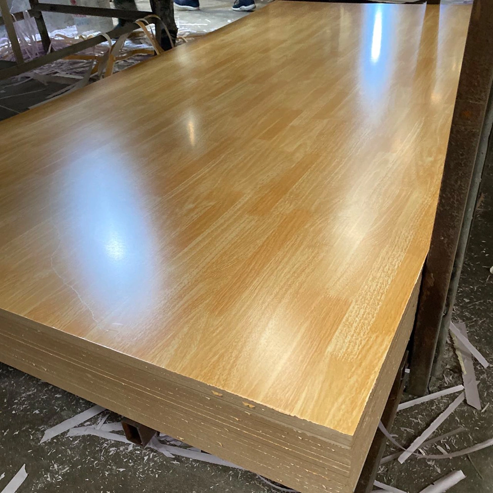 18mm Raw Plain Medium Density Fiberboard Natural Veneer Walnut Red Oak Beach Laminated Melamine Faced MDF Board