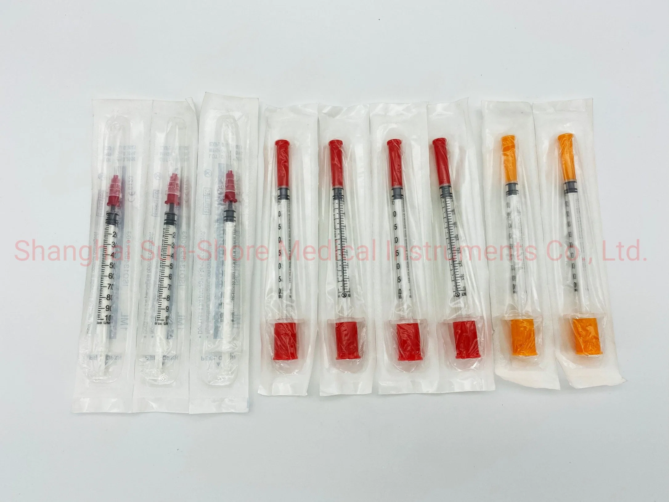 CE Medical Disposable Sterile Injection Plastic Oral Syringe, Insulin Syringe