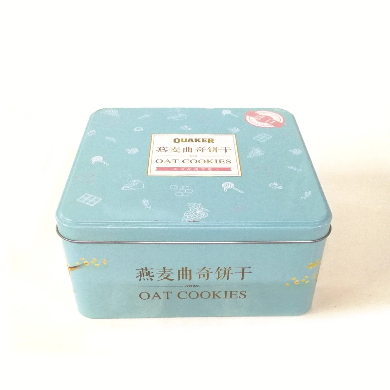 Food Grade Custom Square Metal Packaging Container Chocolate Cookie Biscuit Tin