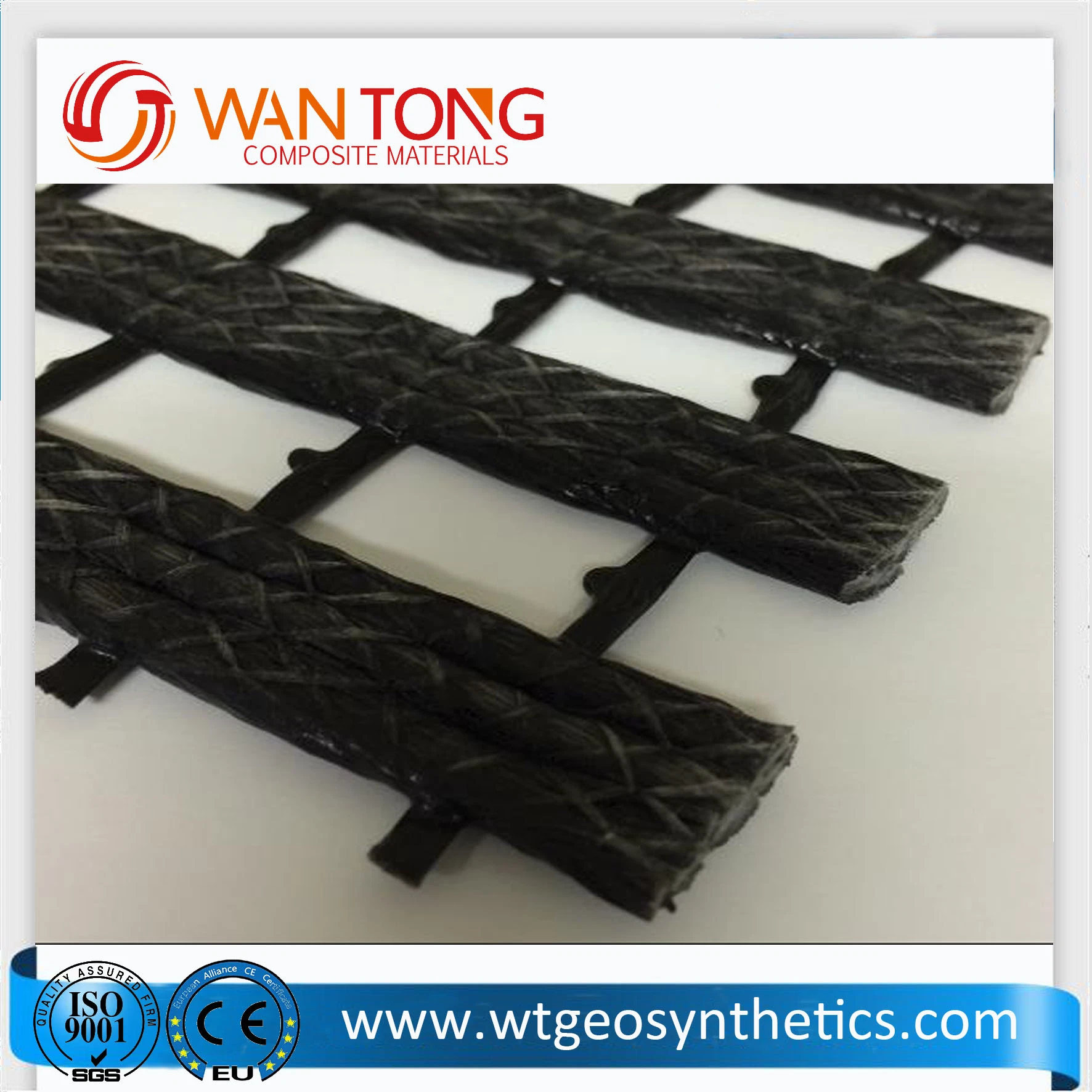 High Tensile Strength Pet Biaxial Geogrid