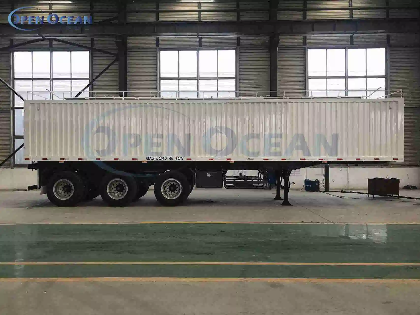 3 essieu camion 40FT conteneur transport remorque agricole 13m Semi-remorque de transport de la caisse de transport du charbon