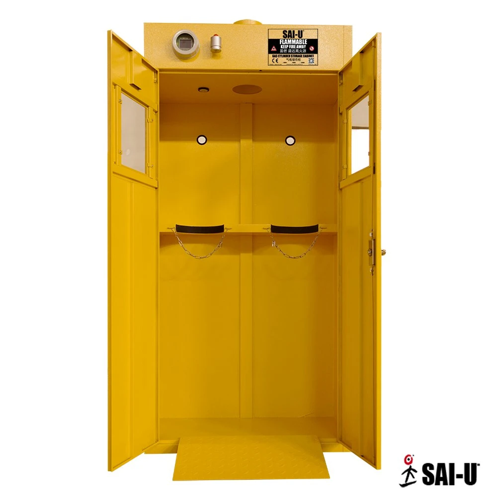 Sai-U Gas Bottle Cylinder Storage Cabinet with Safety Alarm Device