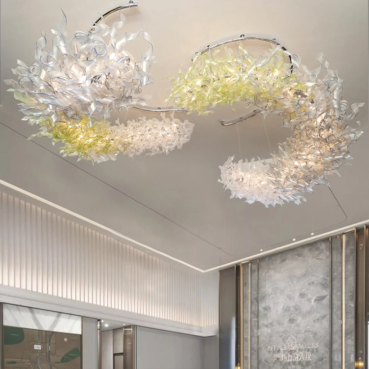 Blown Glass Decoration Banquet Hall Custom Pendant Lamp