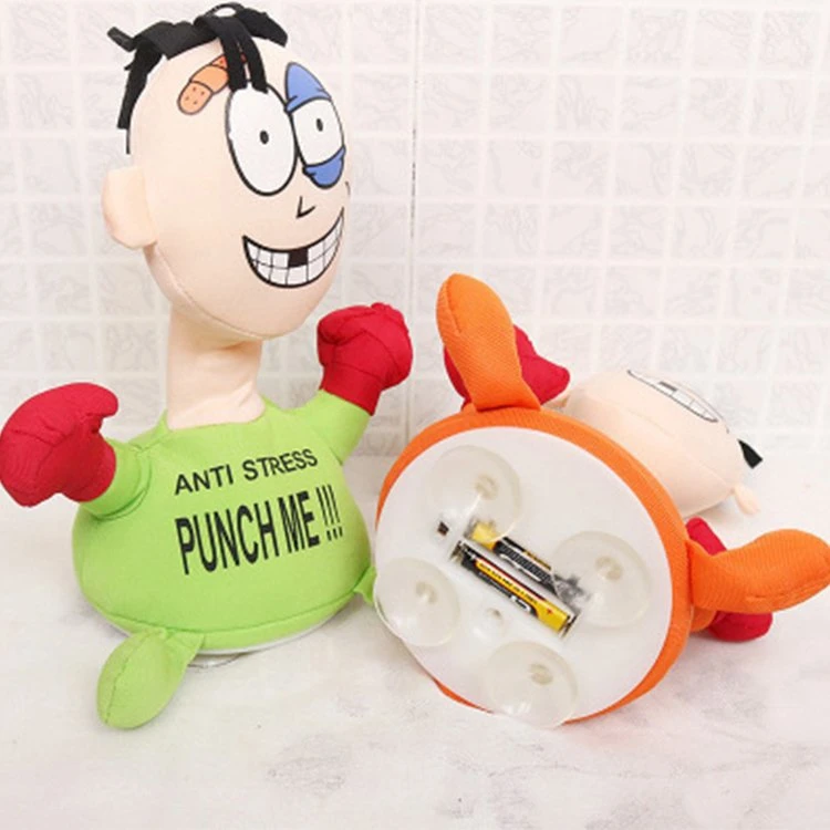 Electric Plush Anti Stress Doll Electric Anti Stress Punch Me Plush Doll Scream