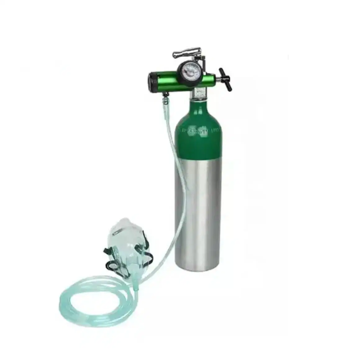 1L Mini Medical 6 Size Oxygen Aluminum Gas Cylinder with Oxygen Regulator/Flowmeter/Humidifier/Bag/ Nasal Cannula/Oxygen Mask