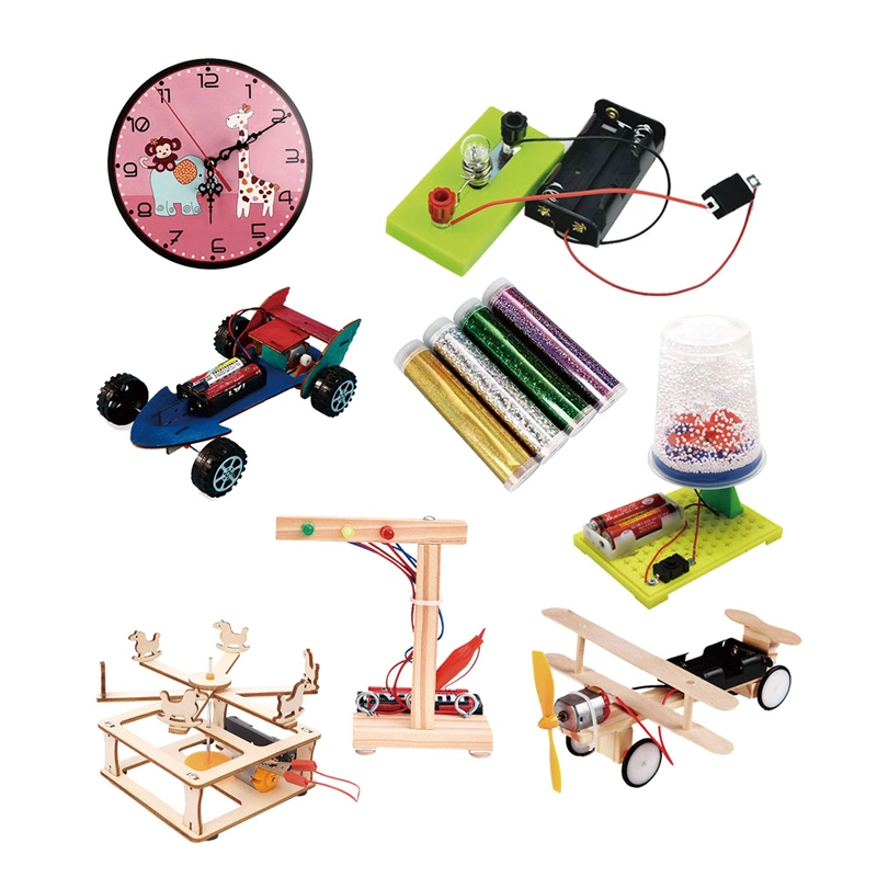 8 em 1 Tráfego Caleidoscópio Relógio de luz a eletricidade estática Device Montessori Educação Ciência Física Experimento Brinquedo Kit