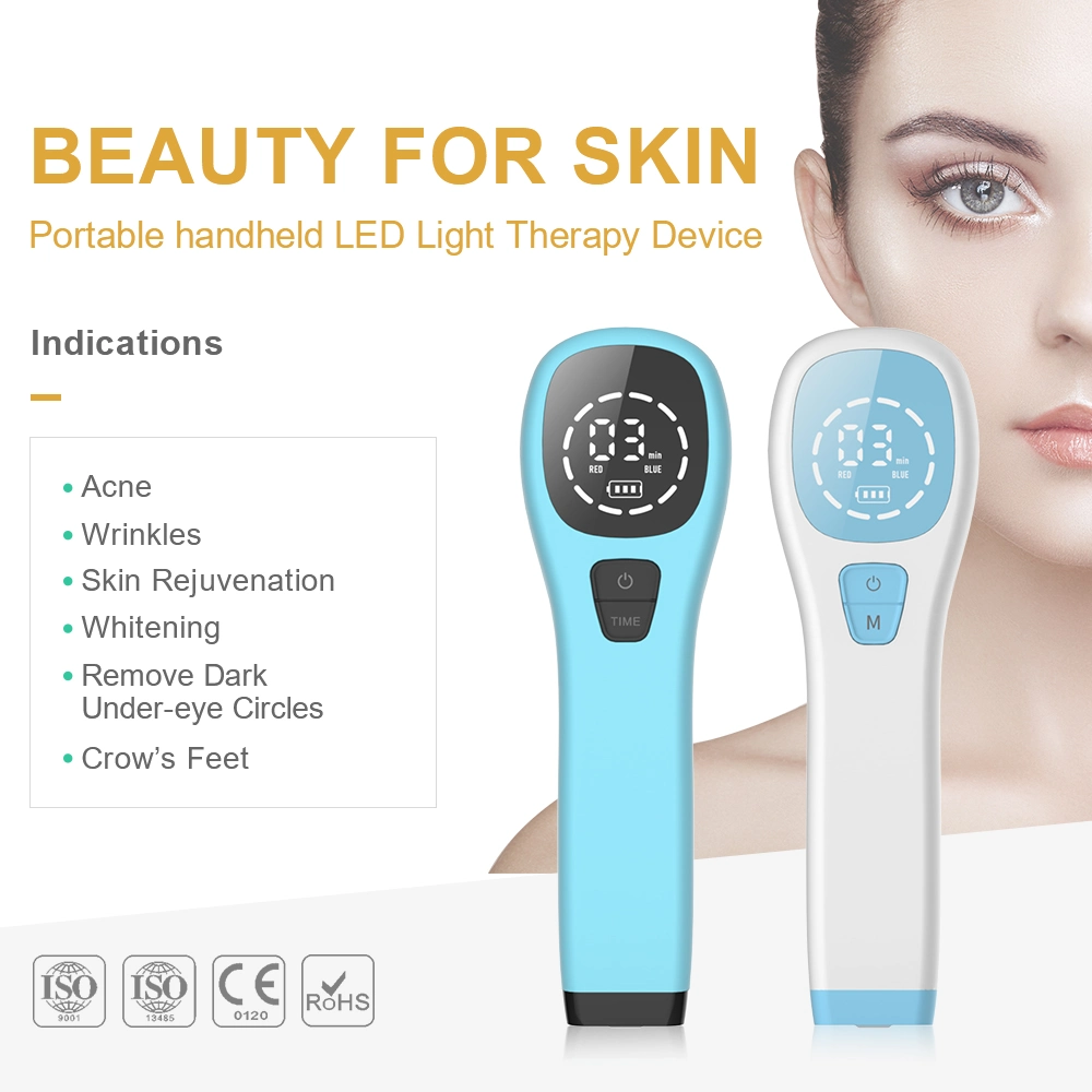 LED Red & Blue Light Beauty Equipment Acne Removal Massager