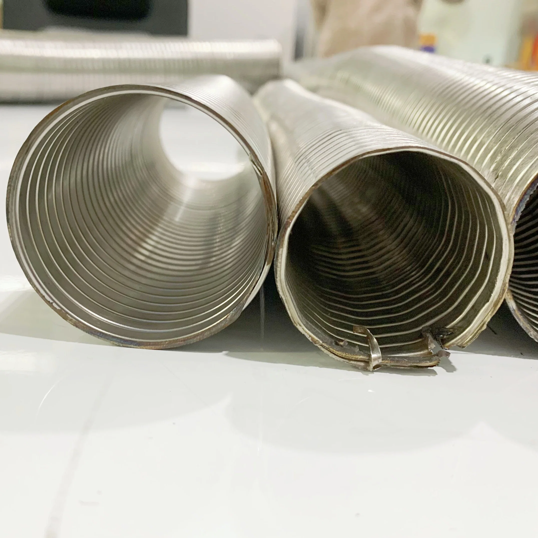 Stainless Steel Telescopic Tube Interlock Flexible Corrugated Hose Exhaust Pipe