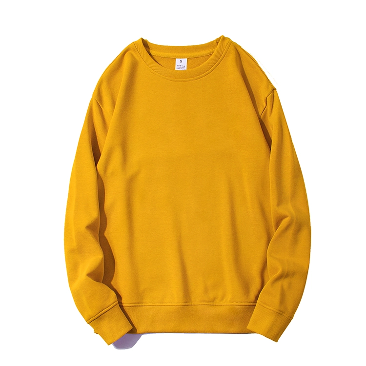 Custom Logo Oversized Men Pullover Unisex Cotton Blank Sweatshirts Sweater with Pocket Crew Neck Sweat Set Crewneck Plain Shirt