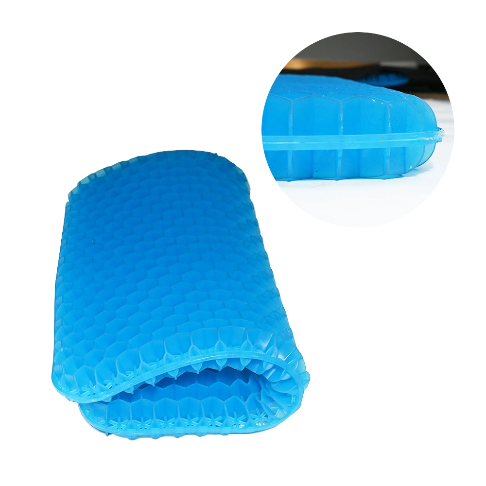 Hottest Double Layers Gel Enhanced Seat Cushion Cooling Orthopedic Memory Cushion TPE Gel Seat Cushion with Honeycomb Structure