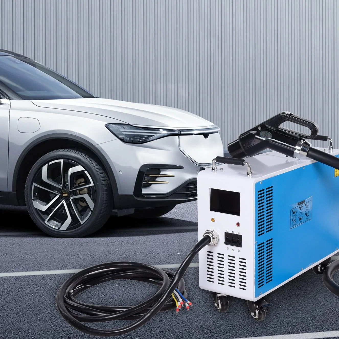 Station de charge portable DC Fast Movable pour voitures électriques CCS Station de charge EV 7 kW