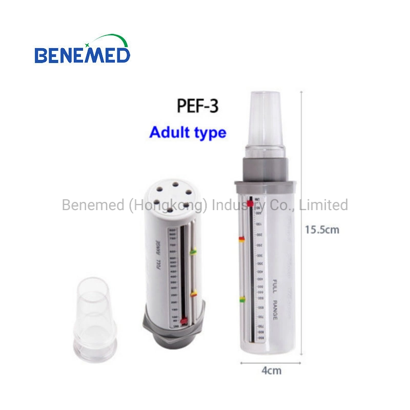 Portable Plástico Médico Peak Flow Meter o PFE-3