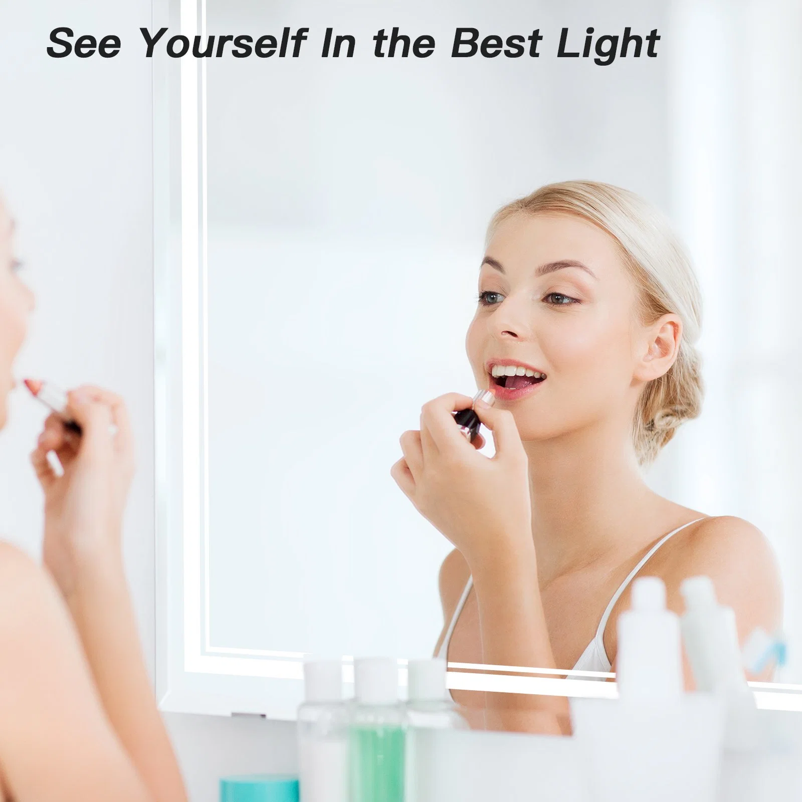 Modern IP44 Waterproof Smart Make up LED Mirror with Lights