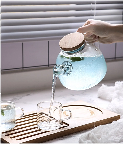 Glassware Borosilicate Glass Kettle Teapot Tea Set Glass Tea Pot for Induction Cooker