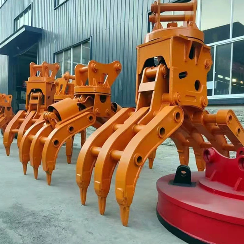 Zsdb High Efficiency Logs/Waste Metal Grapples Mounted Onto Excavatorsrock Grapple Scarp Steel 7jaws