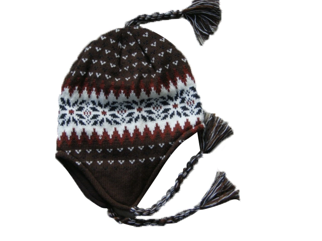 Winter Acrylic Knitting Jacquard Cartoon Design Youth Children Kids Hat