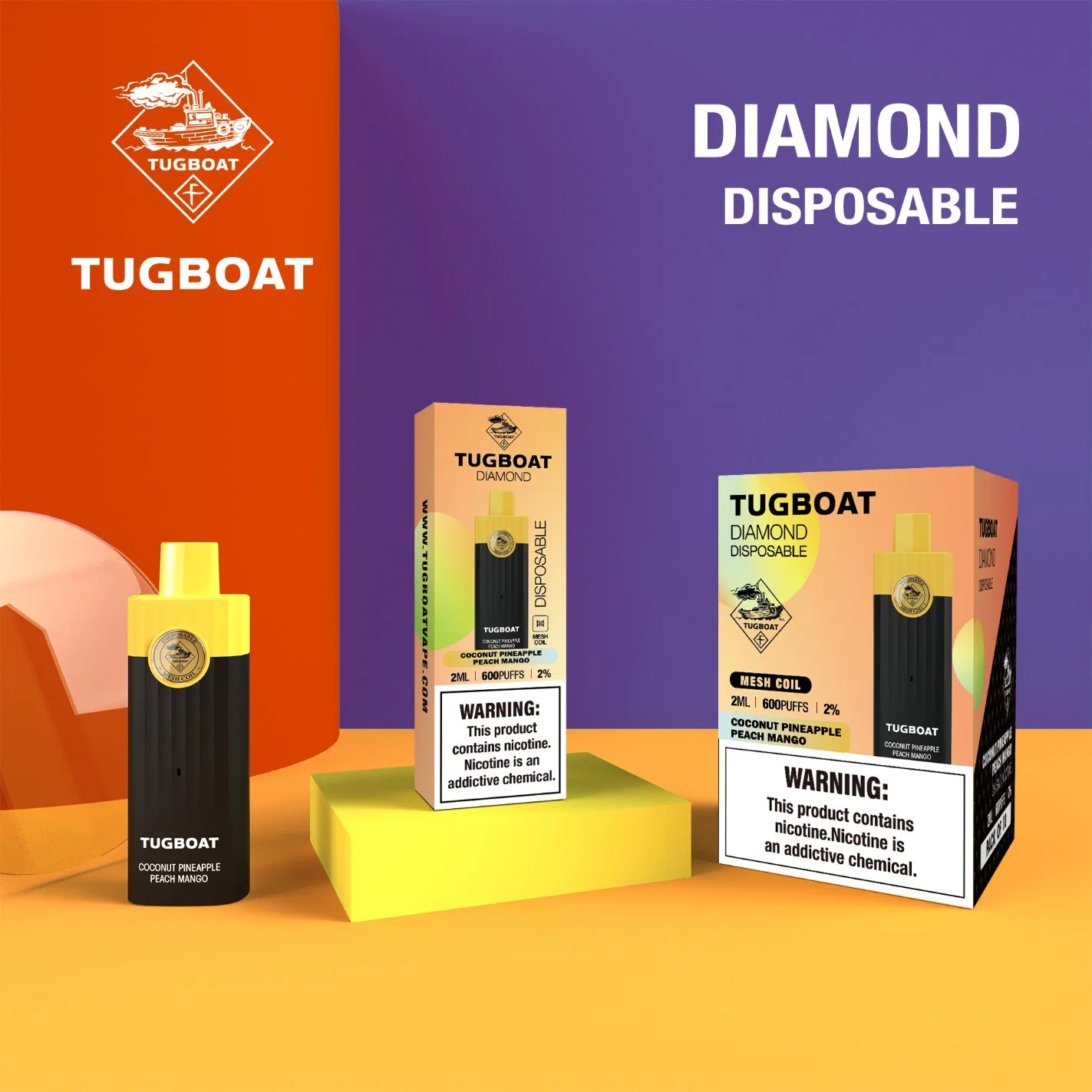 Electronic Cigarettes Tugboat Diamond 2% Bang Disposable Vape Shenzhen Bellaga