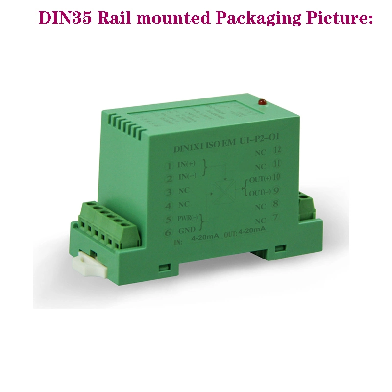 Corriente/tensión 4-20mA/0-5V/0-10V Transmisor de aislamiento DIN1X1 Isoem U3- P1- O1