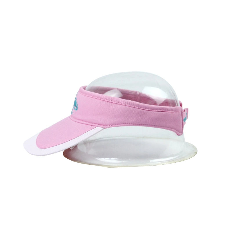 Wholesale Women's Outdoor Good Quality 100% Cotton Embroidery Logo Unisex Adjustable Multi-Panel Curved Brim Sun Visor Hat