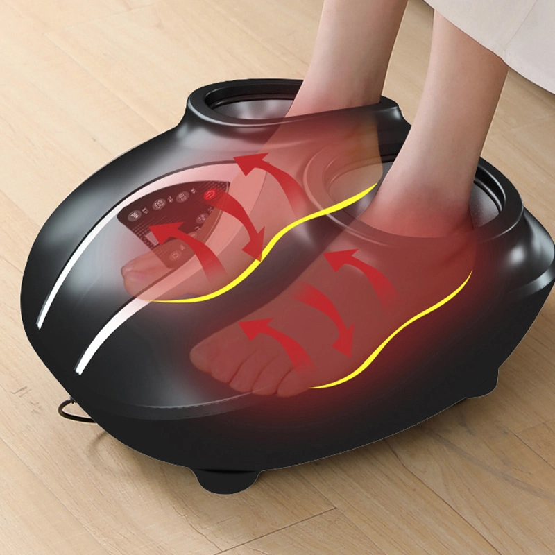 Ningdecrius Air Compression Roller Foot Massager Machine Vibrating Deep Kneading Improve Blood Circulation with Heat Shiatsu Electric Foot Massager
