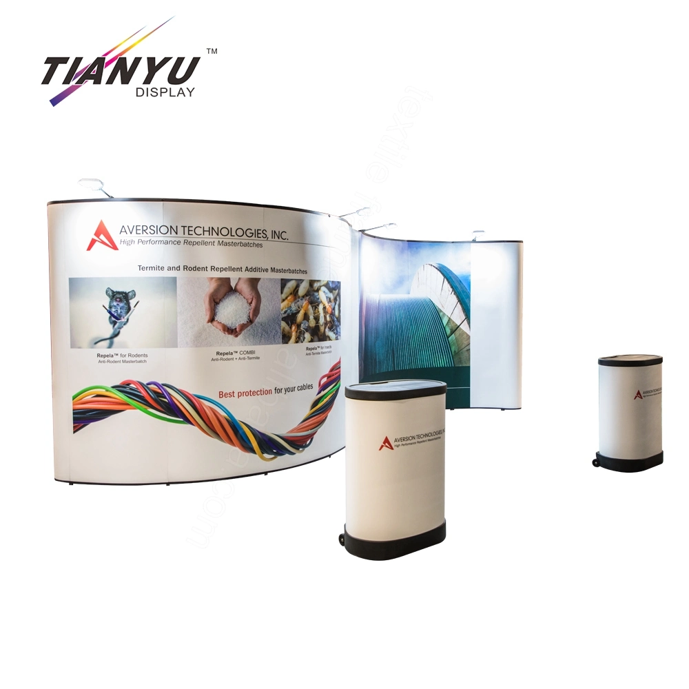 Trade Show Display Pop up Stand in Curved Shape