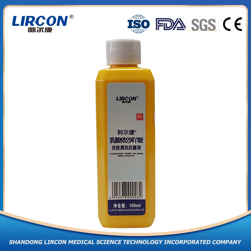 CE FDA Certification 100ml Ethacridine Lactate Skin Cleansing Antibacterial Liquid Sanitizer