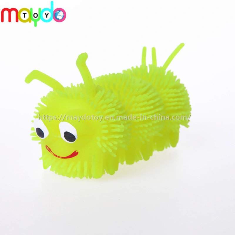 TPR Light up Puffer Ball Flashing Caterpillar Soft Plastic Toy