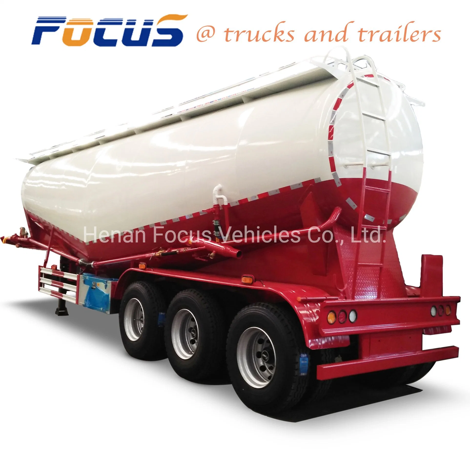 40cbm Double Tire V Shape Powder Cement Tank Semi-Trailer for Sale