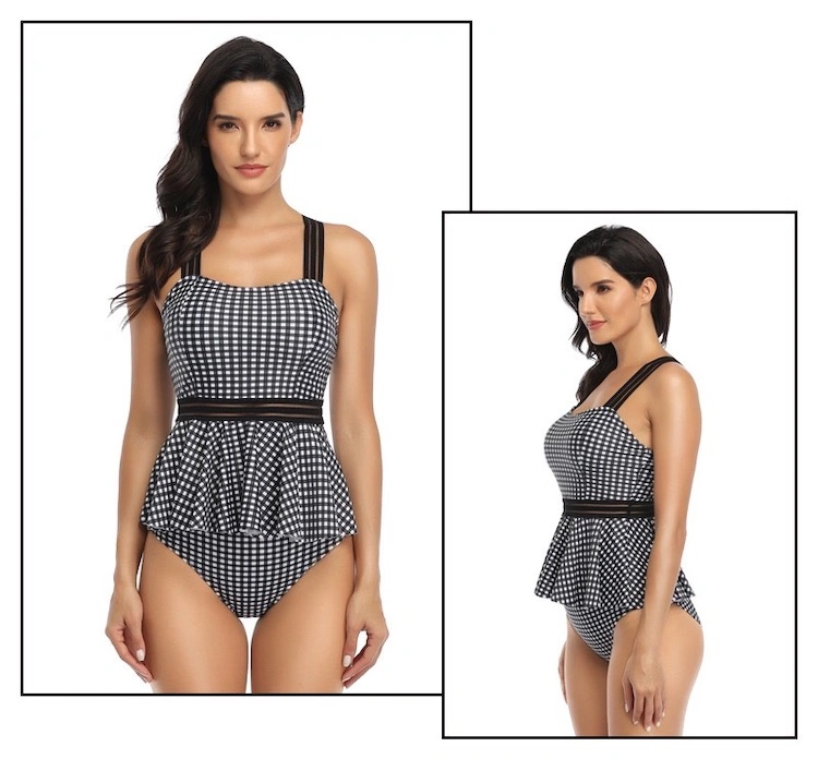 Indispensable pour les femmes, le collier Sweetheart rouge boucloir boucloir contrôle de ventre fleuri Tankini ensemble haut de bain 2 pièces à volants doux Costumes avec culotte