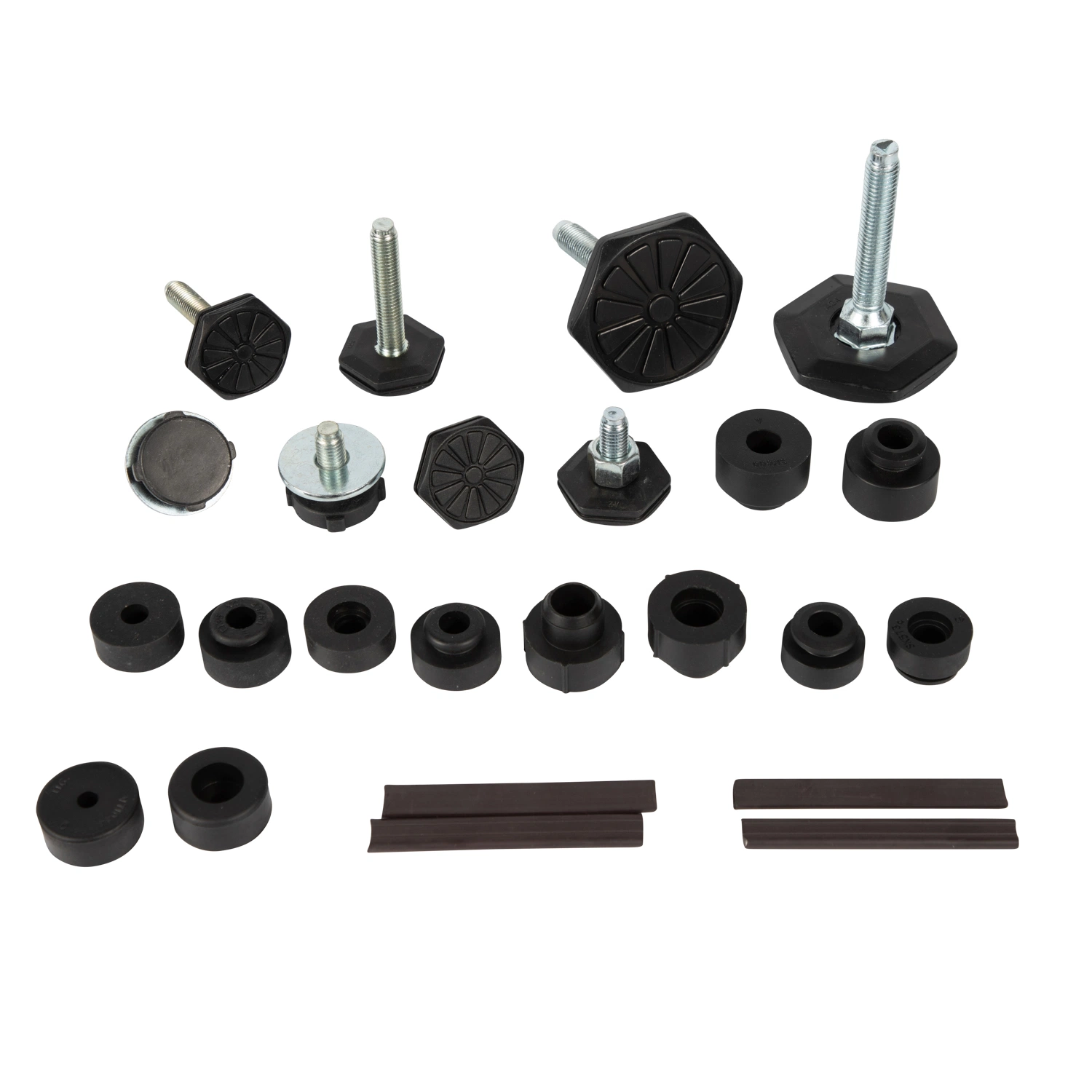 Round Flat Rubber Furniture Glides M10 Anti-Skid Rubber Leveling Feet Furniture Leg / Rubber Adjustable Screw Feet