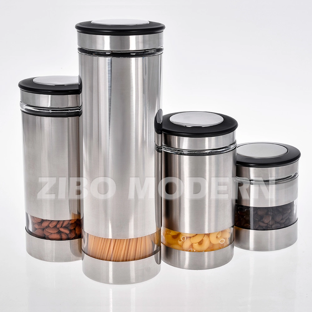 Wholesale/Supplier Stainless Steel Glass Jars and Bottles Storage with Lid