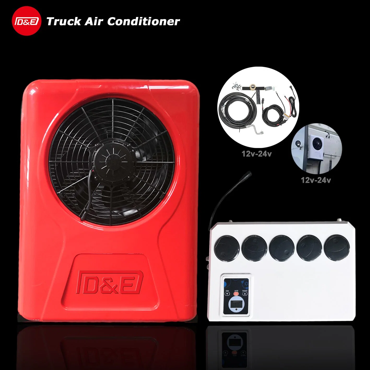 Truck Car Mini Air Cooler Fan 12V Air Conditioner for 3800 10000 BTU