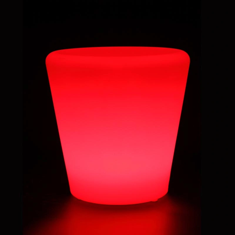 Modern Restaurant Furniture Wine Cooler Plastic LED Ice Bucket LED Furniture Rental for Sale