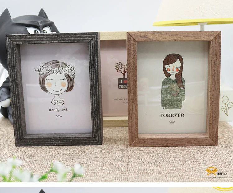 4*6" Double-Sided Wooden Photo Frame (4*6'')