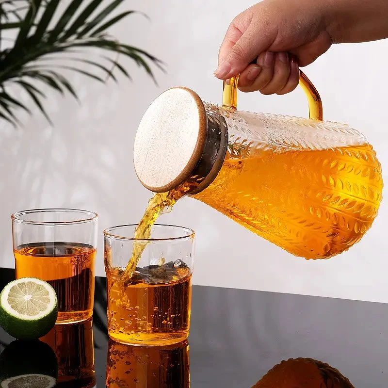 Wholesale/Supplier Hot Cold Water Iced Tea Pitcher Water Jug Glass Pitcher with Lid