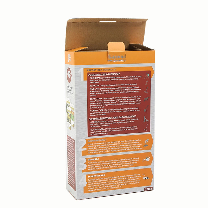 Custom Printed Farm Tool Box Orange Color Agricultural Tool Packaging Box Shipping Box for Farming Tool