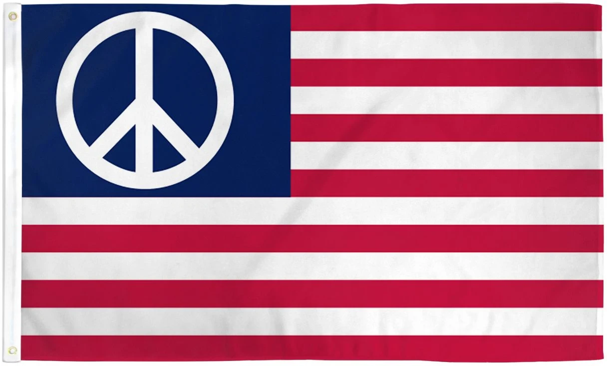 Custom Knitted Polyester Heavy Duty Nylon 300d 2X3FT 3X5FT 4X6FT USA Novelty Flag Banner Sign Outdoor Flag Display Peace USA (Standard) Flag 3X5FT Poly