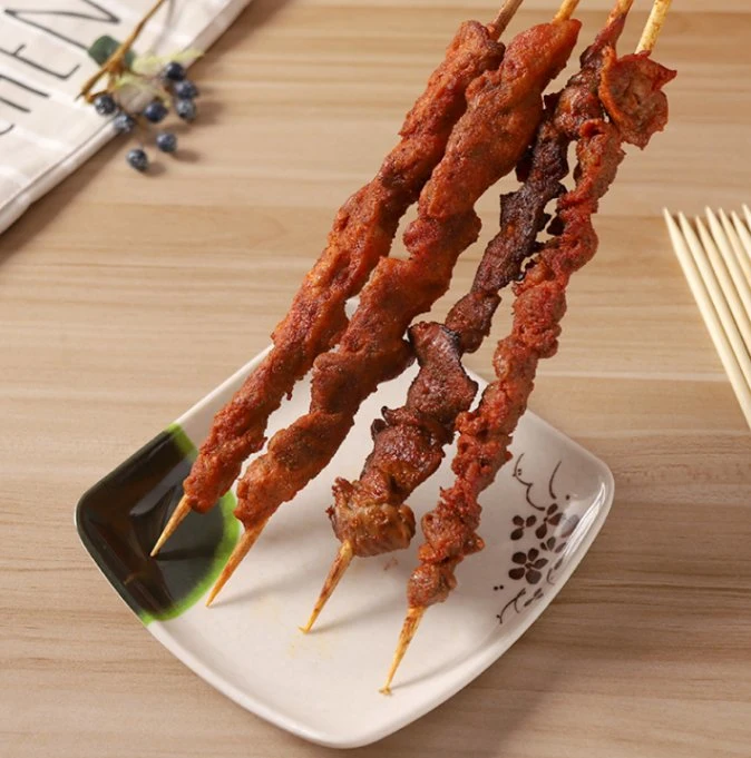 Ronda desechables para uso alimentario asadores Kebab pincho brocheta de bambú barbacoa Barbacoa