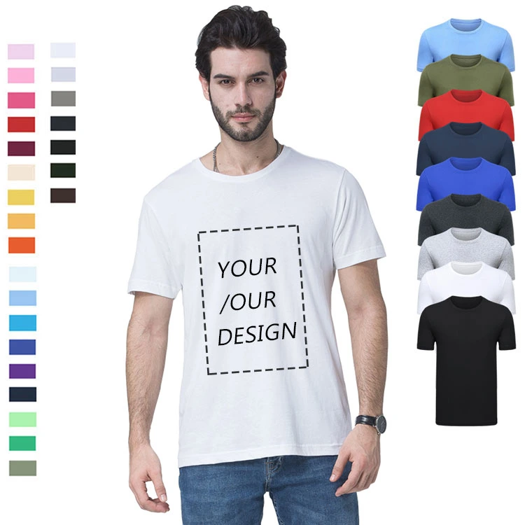 2023 Popular Wholesale/Supplier Custom Plain Tee Shirt Multi Colors Breathable Summer Cotton T Shirt for Men Plus Size Printing T Shirts