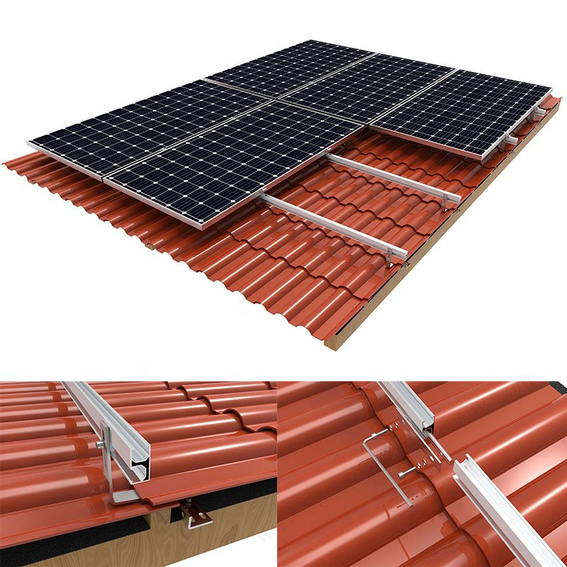 Solar Panel Rails and Aluminium Brackets Mounting Factener Splice Racking for Aluminum Solar Panel System