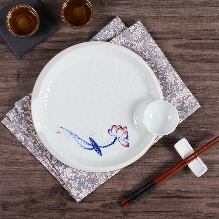 Osso formal China carregador placa casamento Ceramic jantar definição placa Louça azuis