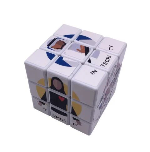 ABS Color Printed Square Puzzle Magic Cube