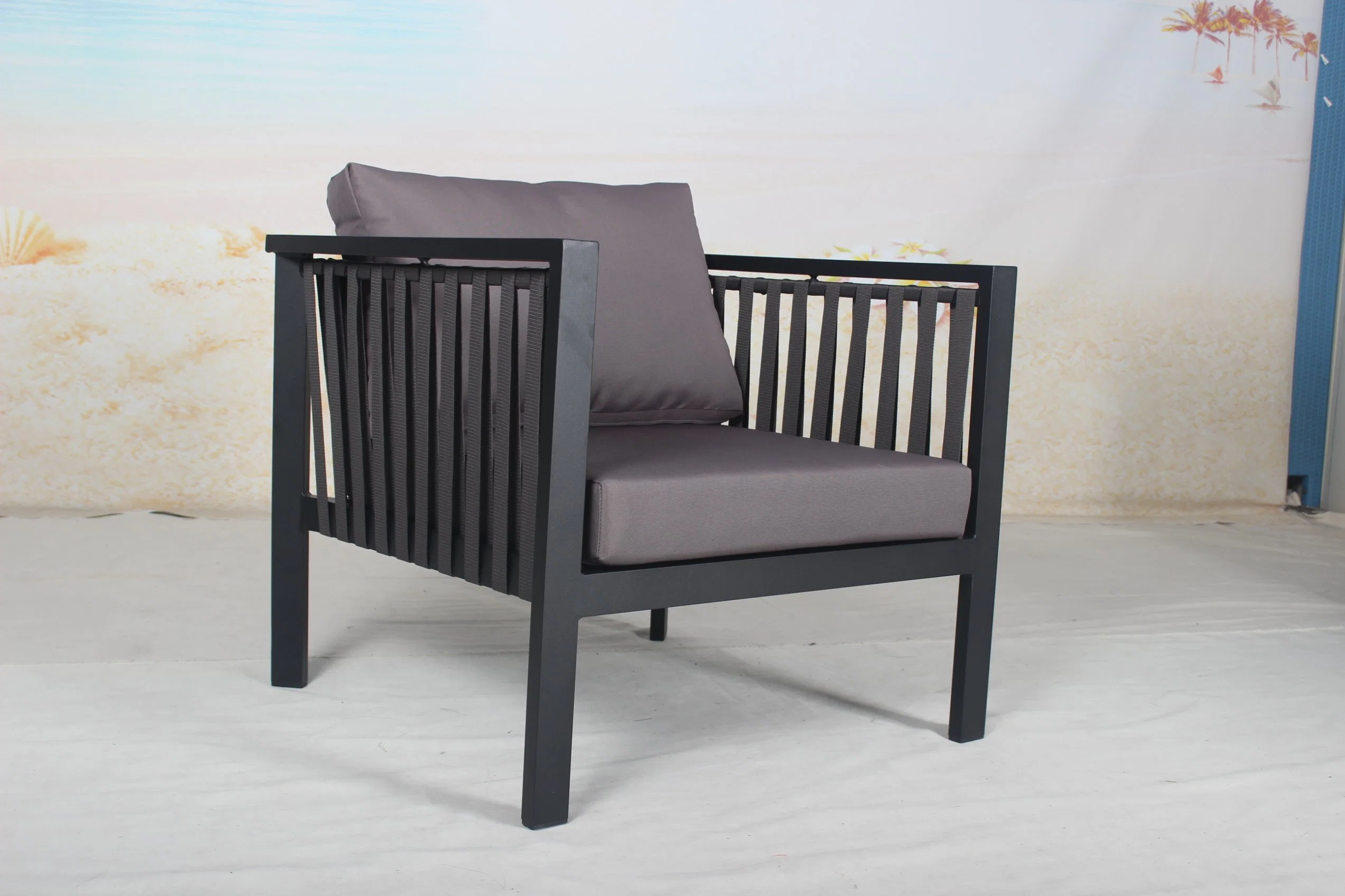 Sample Customization China Leisure 4 Pieces Aluminum Outdoor Resort Garden Furniture Sofa Set